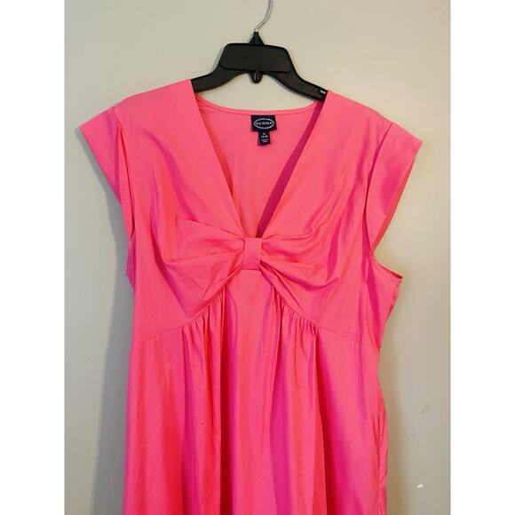 Scoop Pink Bow Knot Front Midi Dress Women's Size XL 16-18 - Picture 3 of 8